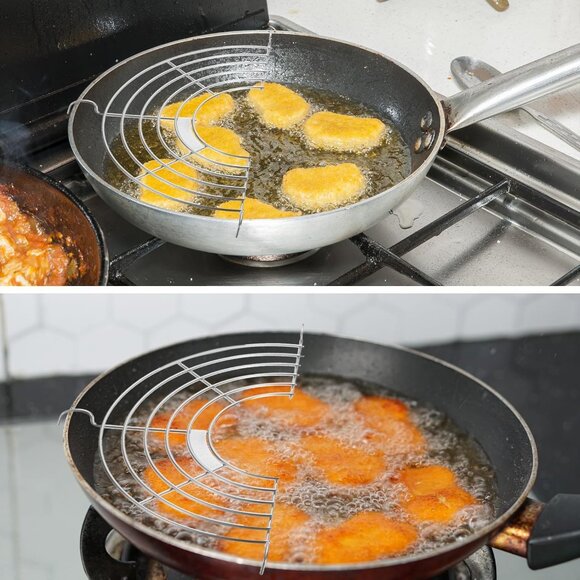 Stainless Steel Oil Drain Frying Oil Drip Rack(1 Rack(36 Cm)) - Picture 6 of 10